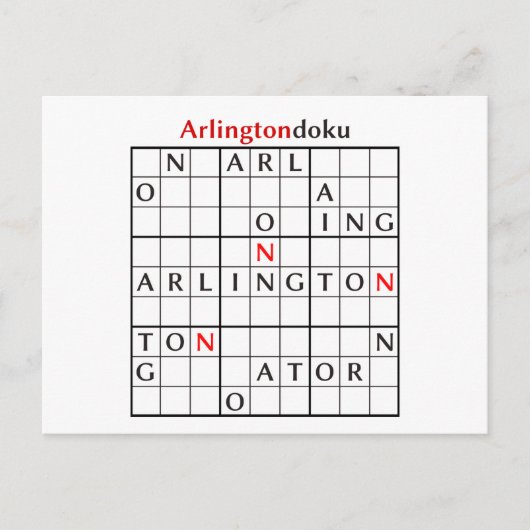 arlingtondoku briefkaart (Voorkant)