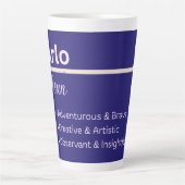 Arlo Boy Personalized Name Definition Latte Mok (Voorkant)