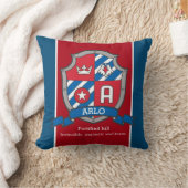 Arlo naam betekent schild rood blauw vogelkussen kussen (Deken)