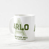 Arlo-naam: monogram groene mok (Voorkant links)