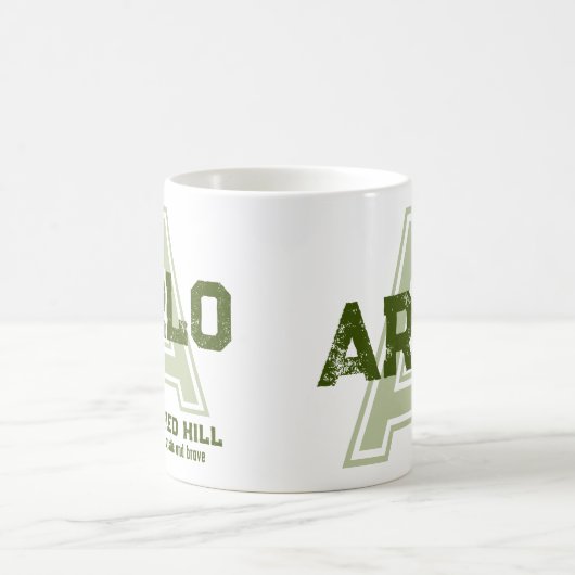 Arlo-naam: monogram groene mok (Center)