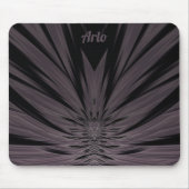 ARLO ~ Zwart en grijs fractaal patroon ~ Muismat (Voorkant)