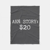 Arm Amputee Funny Gift Humor Missing Limb Quote  Fleece Deken (Voorkant)