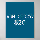 Arm Amputee Funny Gift Humor Missing Limb Quote  Poster (Voorkant)
