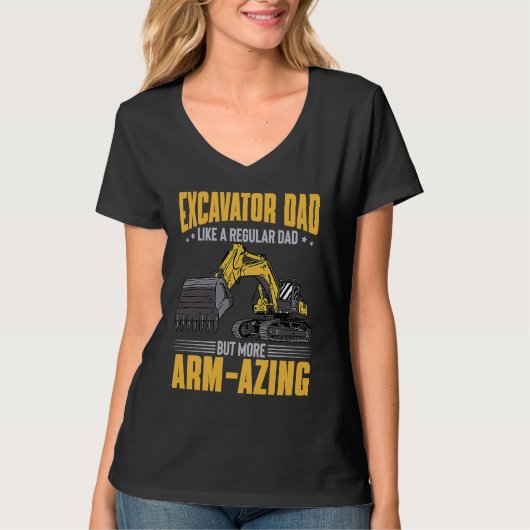 Arm Azing Excavator Dad T-shirt (Voorkant)