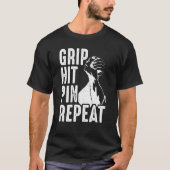 Arm Bar Wrestling Grip Hit Pin Repeat T-shirt (Voorkant)