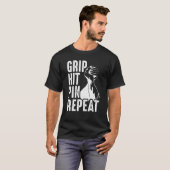 Arm Bar Wrestling Grip Hit Pin Repeat T-shirt (Voorkant volledig)