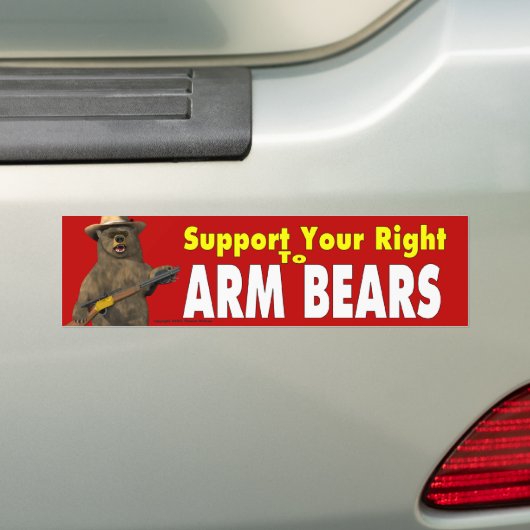 Arm Beren! Bumpersticker (Op auto)