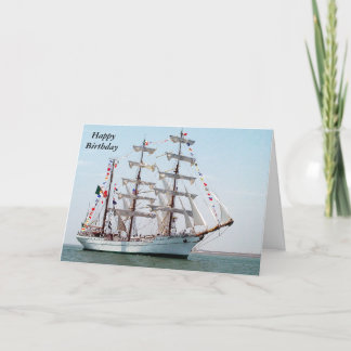ARM Cuauhtemoc Mexicaanse marine Tall Ship Birthda Kaart