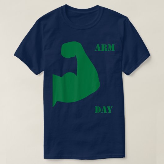 Arm day grappige meme hub for gym workout t-shirt (Design voorkant)