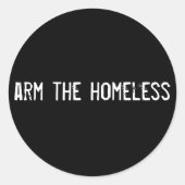 arm de daklozen ronde sticker (Voorkant)