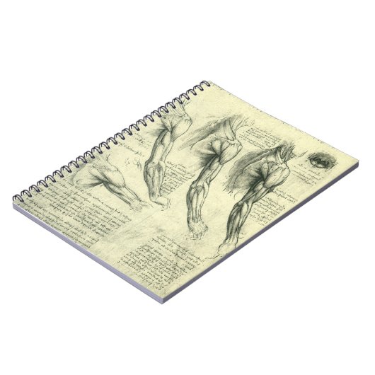 Arm en schouder Anatomie door Leonardo da Vinci Notitieboek (Linkerzijde)