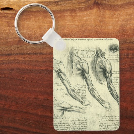 Arm en schouder Anatomie door Leonardo da Vinci Sleutelhanger (Voorkant)