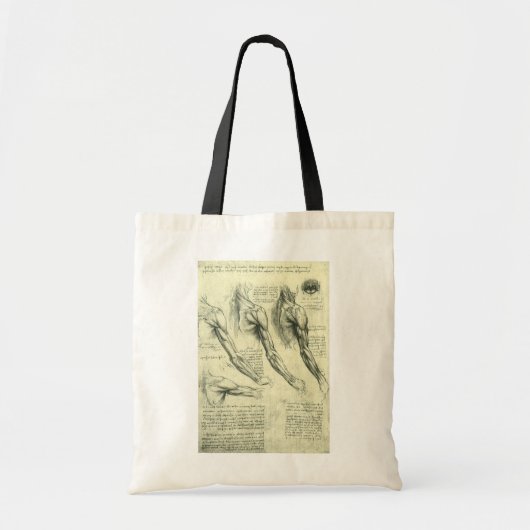 Arm en schouder Anatomie door Leonardo da Vinci Tote Bag (Voorkant)