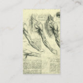 Arm en schouder Anatomy Leonardo da Vinci Visitekaartje (Achterkant)