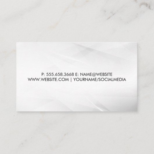 Arm Flexing | Geschiktheid Logo Visitekaartje (Achterkant)