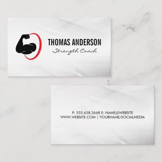 Arm Flexing | Geschiktheid Logo Visitekaartje (Voorkant / Achterkant)
