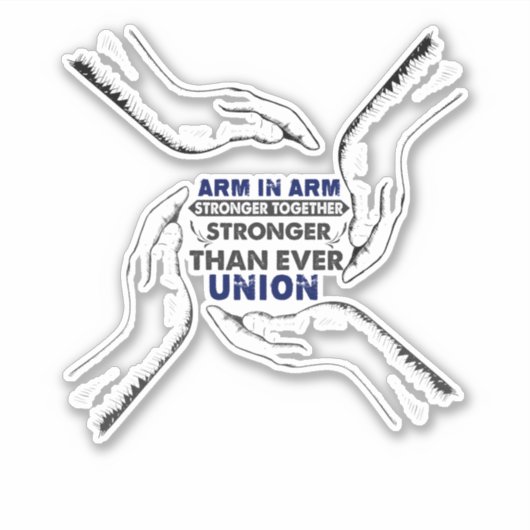 Arm in Arm - Samen sterker dan ooit Sticker (Voorkant)