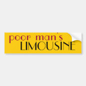 arm man limousine bumpersticker (Voorkant)