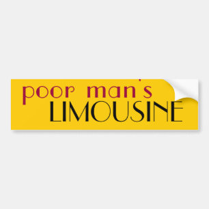 arm man limousine bumpersticker