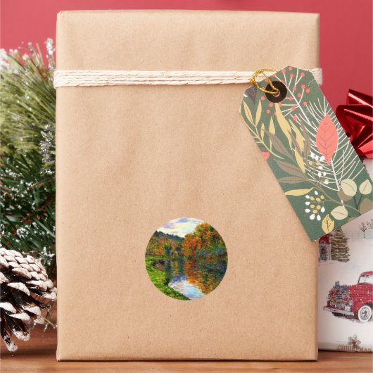 Arm of the Jeufosse, Autumn, Ronde Sticker (Feestdagen)