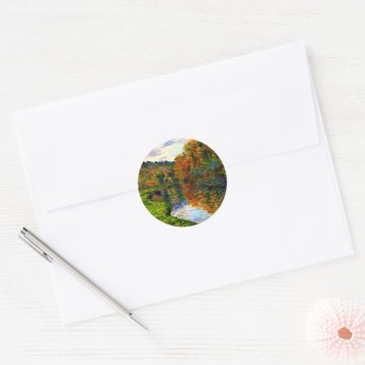 Arm of the Jeufosse, Autumn, Ronde Sticker (Envelop)