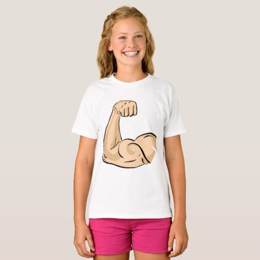 Arm Spieren Meisjes T-shirt (Voorkant volledig)