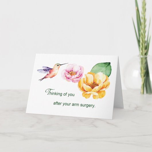 Arm Surgery Thinking of You Flowers Kaart (Voorkant)