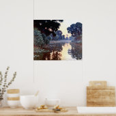 Arm van de Seine bij Giverny bij zonsopgang Poster (Keuken)
