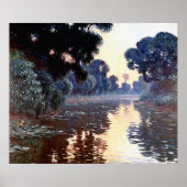 Arm van de Seine bij Giverny bij zonsopgang Poster (Voorkant)