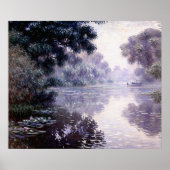 Arm van de Seine bij Giverny in de mist Poster (Voorkant)