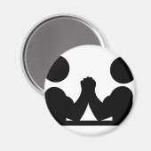 Arm worstelen icoon magneet (Voorkant / Achterkant)