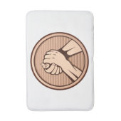 Arm worstling Bronze Badmat (Voorkant Verticaal)