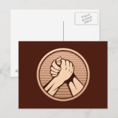 Arm worstling Bronze Briefkaart (Voorkant / Achterkant)