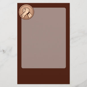 Arm worstling Bronze Briefpapier