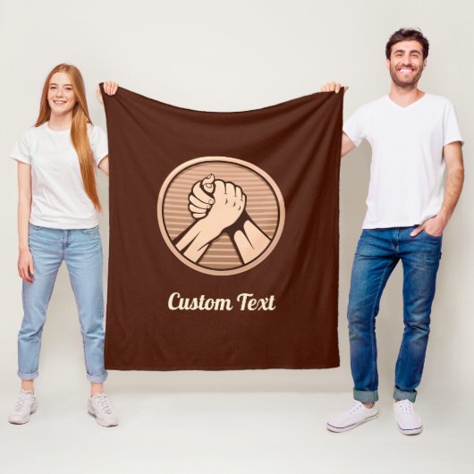 Arm worstling Bronze Fleece Deken (In situ)