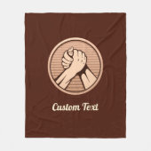 Arm worstling Bronze Fleece Deken (Voorkant)