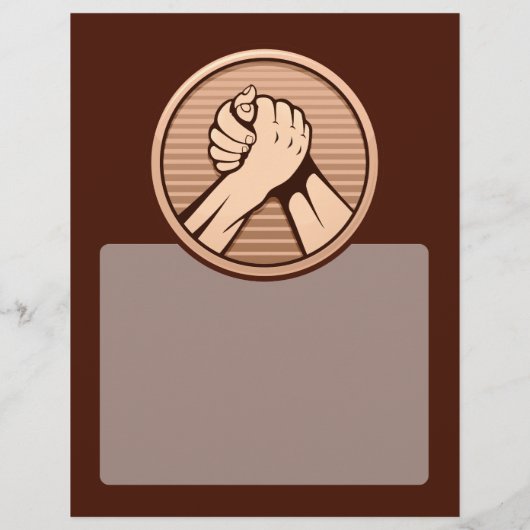 Arm worstling Bronze Flyer (Achterkant)