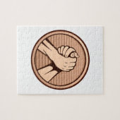Arm worstling Bronze Legpuzzel (Horizontaal)