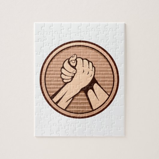 Arm worstling Bronze Legpuzzel (Verticaal)