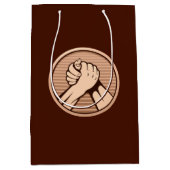 Arm worstling Bronze Medium Cadeauzakje (Voorkant)