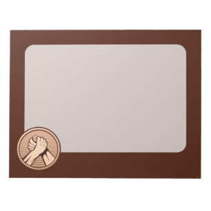 Arm worstling Bronze Notitieblok