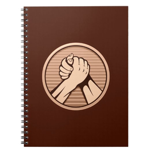 Arm worstling Bronze Notitieboek (Voorkant)