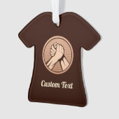 Arm worstling Bronze Ornament (voorkant)