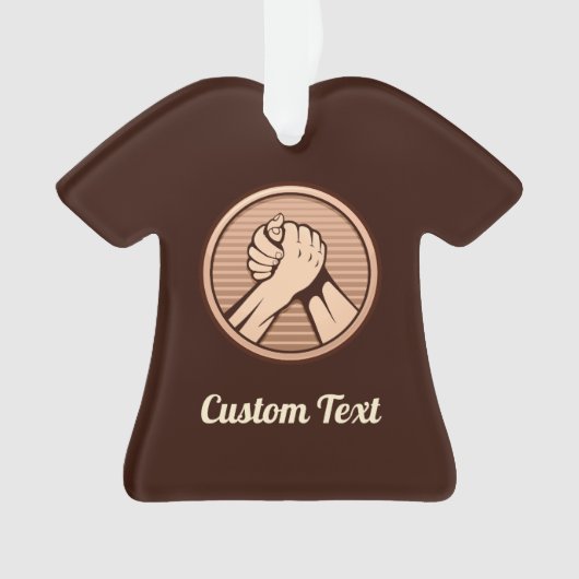 Arm worstling Bronze Ornament (voorkant)