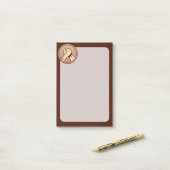Arm worstling Bronze Post-it® Notes (Op bureau)