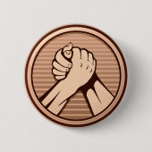 Arm worstling Bronze Ronde Button 5,7 Cm (Voorkant)