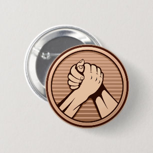 Arm worstling Bronze Ronde Button 5,7 Cm