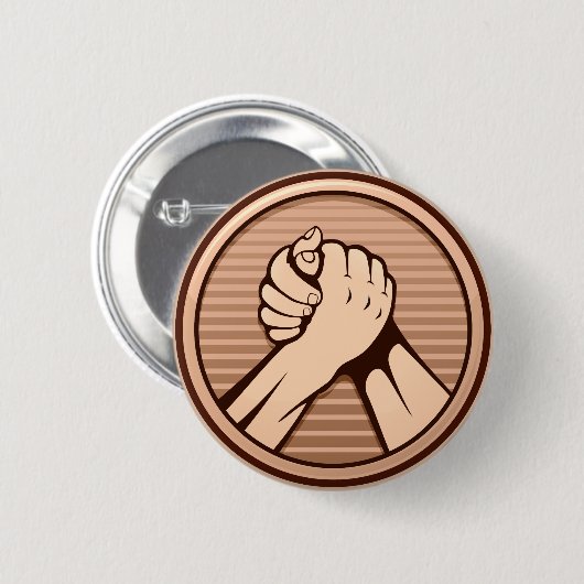 Arm worstling Bronze Ronde Button 5,7 Cm (Voorkant /achterkant)