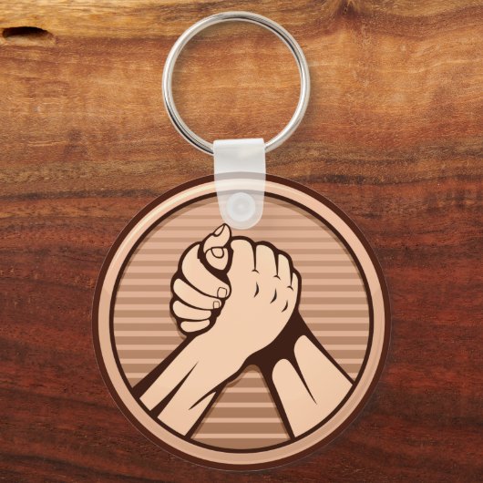 Arm worstling Bronze Sleutelhanger (Voorkant)